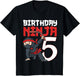 Kids 5th Birthday Ninja I'm 5 Years Old Bday Party Best Boy