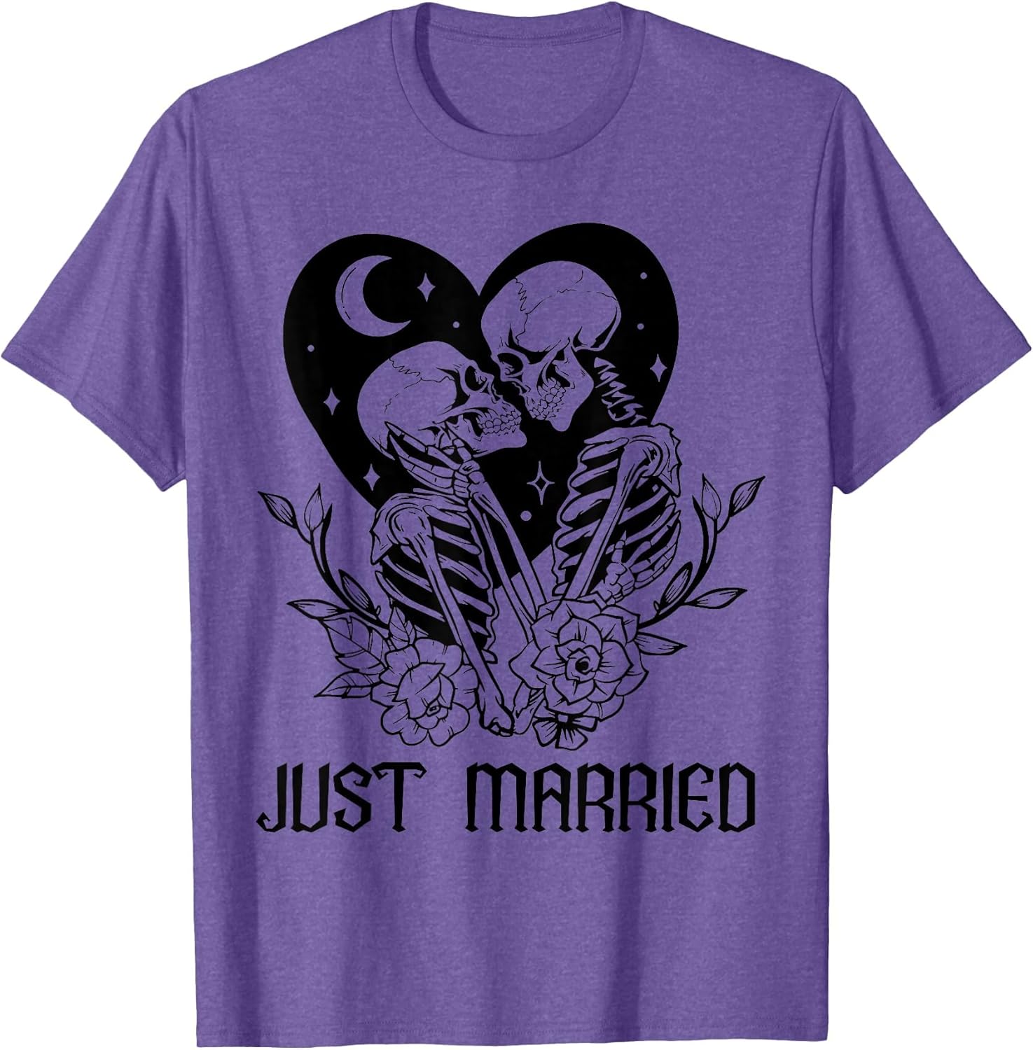 Just Married Gothic Skeleton Couple Halloween Matching