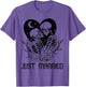 Just Married Gothic Skeleton Couple Halloween Matching