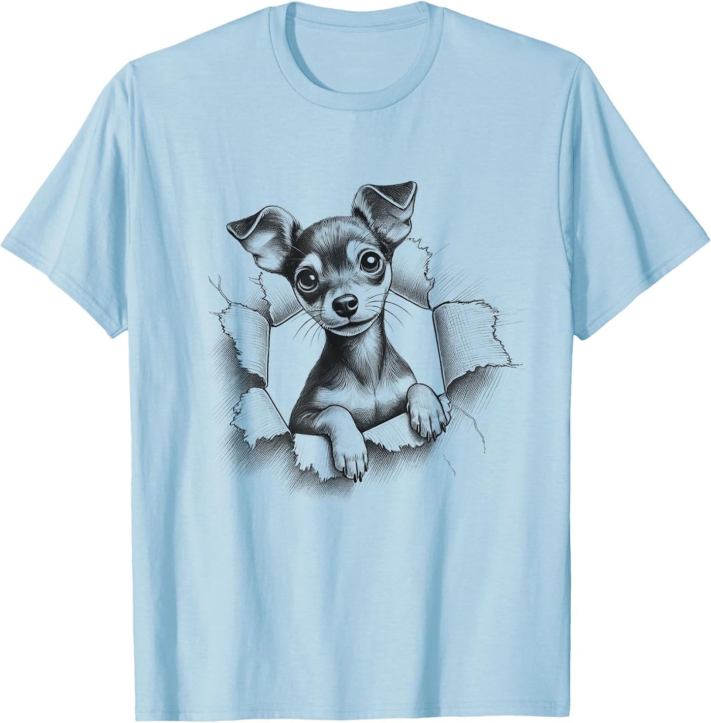 Cute Miniature Pinscher Dog Min Pin Peeking Design