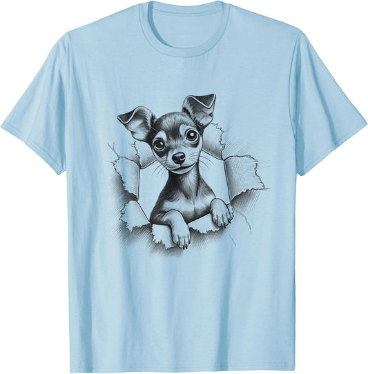 Cute Miniature Pinscher Dog Min Pin Peeking Design