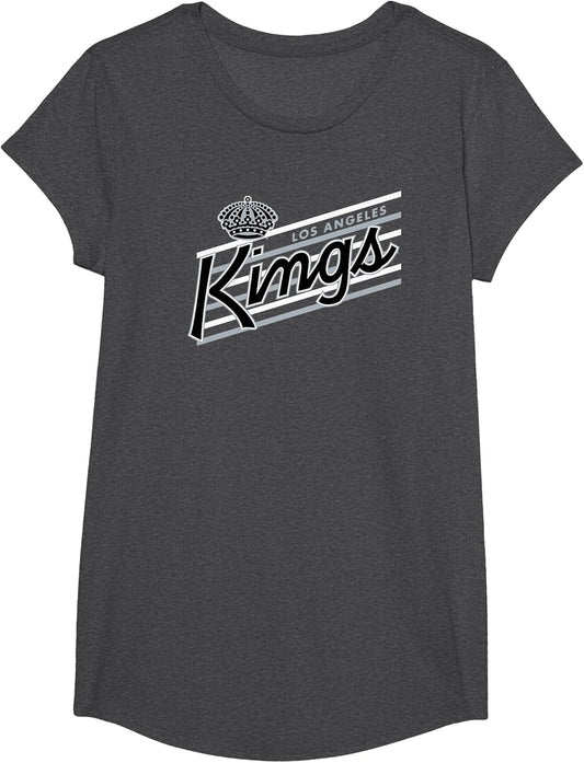 Los Angeles Kings Retro Performer Dark Heather NHL Licensed