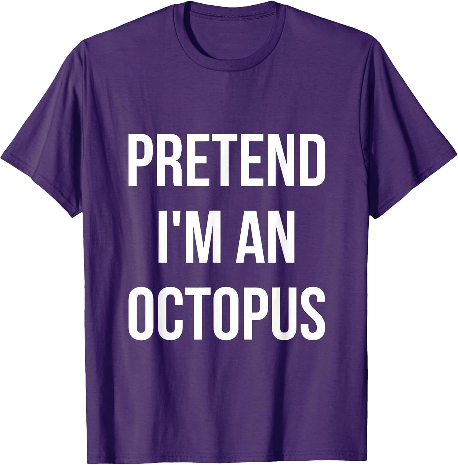 Pretend I'm an Octopus Shirt Adult Costume Halloween Purple