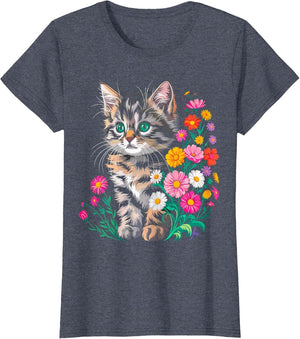 Cute Cat wit Flower Kitten