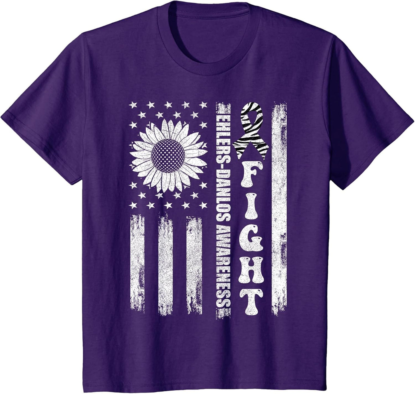 Fight Ehlers Danlos Awareness Shirts, American Flag EDS