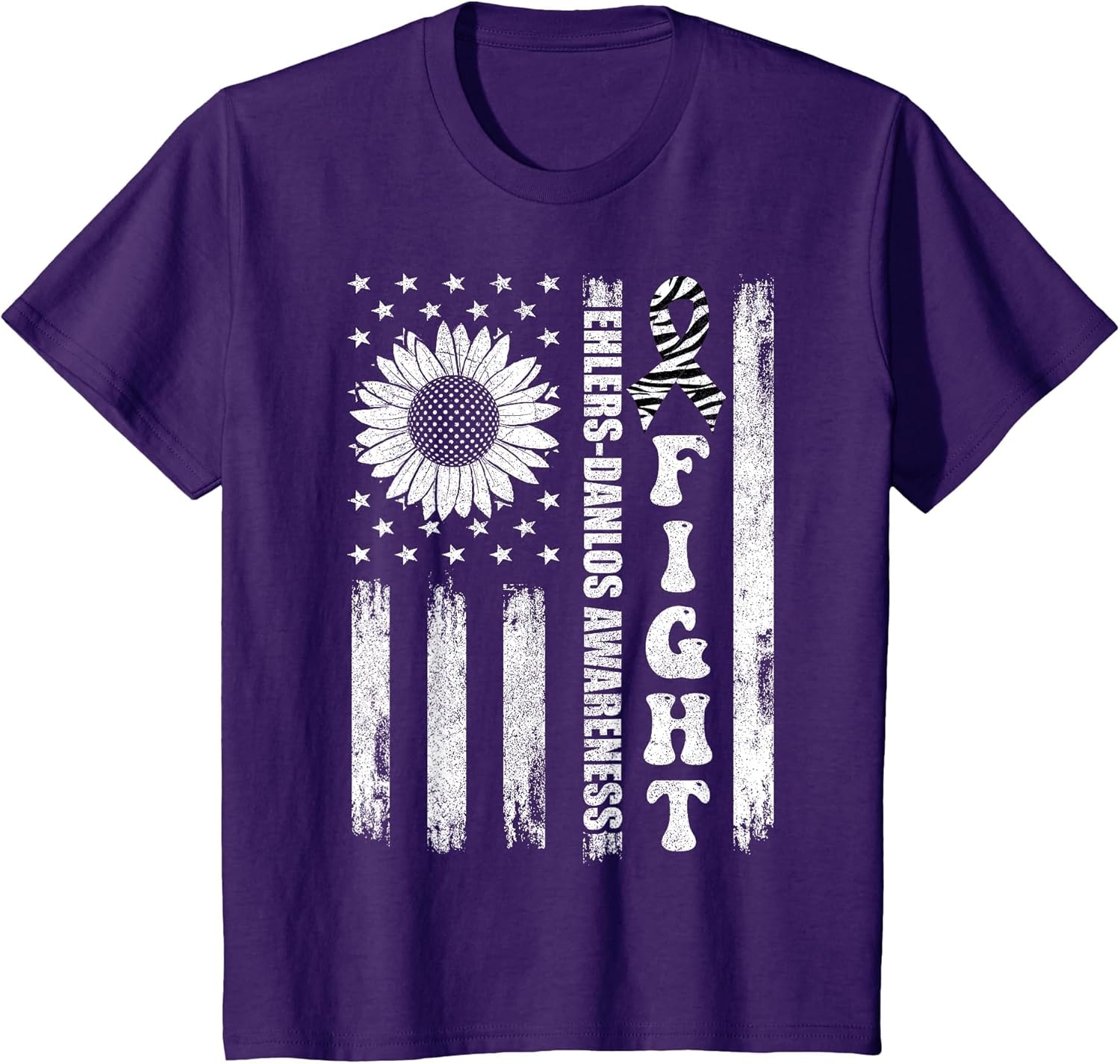 Fight Ehlers Danlos Awareness Shirts, American Flag EDS