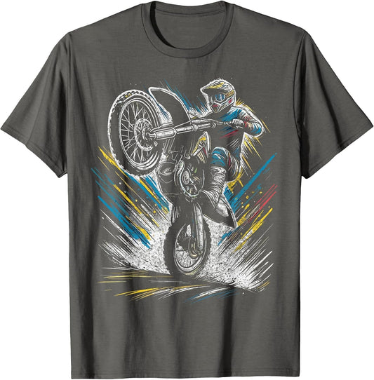 Dirt Bike Rider Motorcycle Retro Motocross