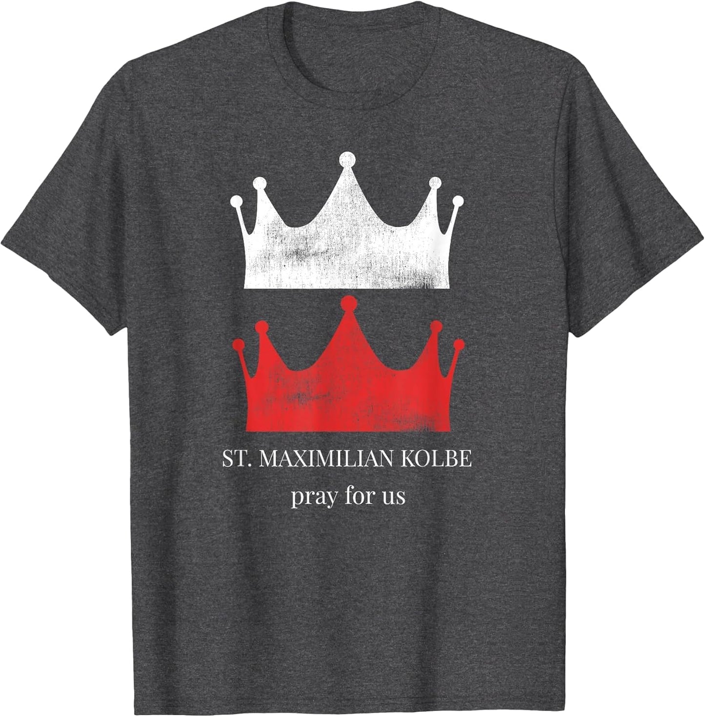 St. Maximilian Kolbe Vision Two Crowns Red White Pure Martyr