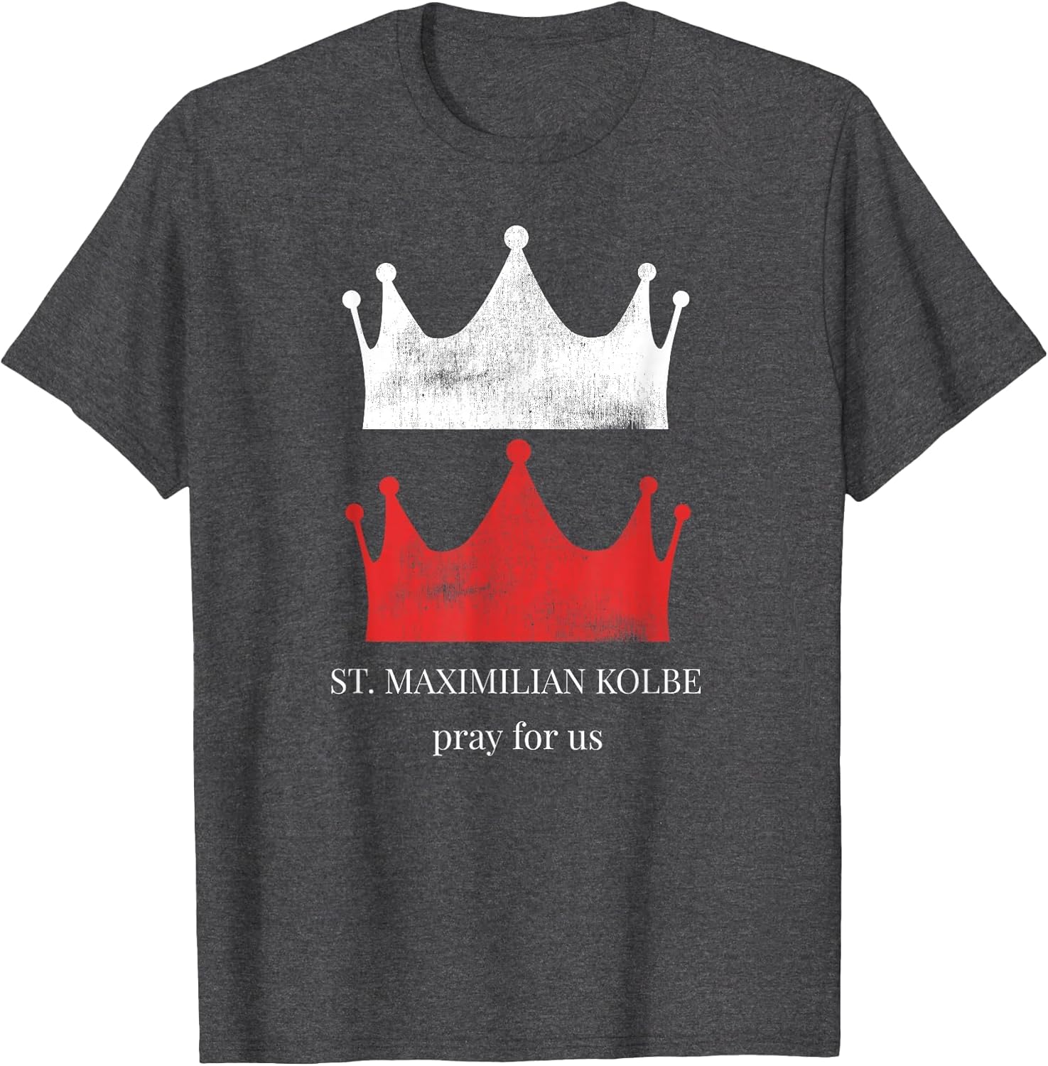 St. Maximilian Kolbe Vision Two Crowns Red White Pure Martyr
