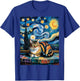 Cat Starry Night Graphic Art Cat Lover Van Gogh Painting Cat