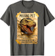 Missing Pet Dinosaur T-Rex Poster Funny Distressed Vintage
