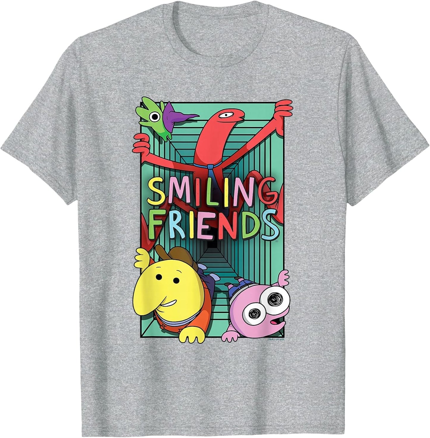 Smiling Friends Crawling Character Collage Cartoon