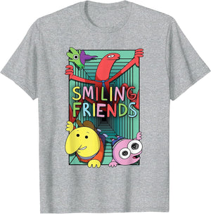 Smiling Friends Crawling Character Collage Cartoon