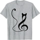 Music Note Inspired Cat Minimalist Music Lover Design
