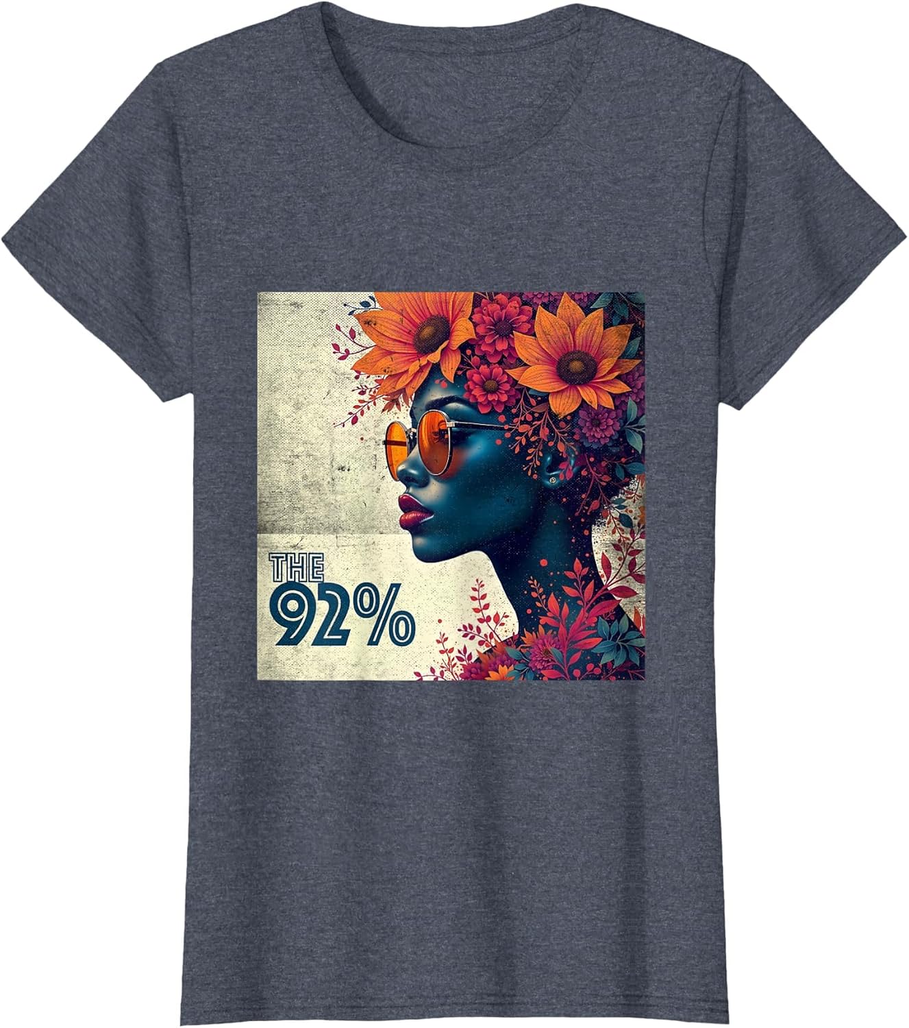 The 92 Percent – The 92 Logo on Floral Design Black Women