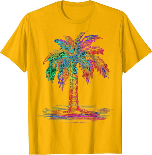 Cool Summer Vacation Men Women Beach Palm Tree
