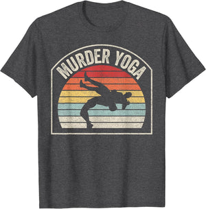 Retro Vintage Wrestling Murder Yoga Funny
