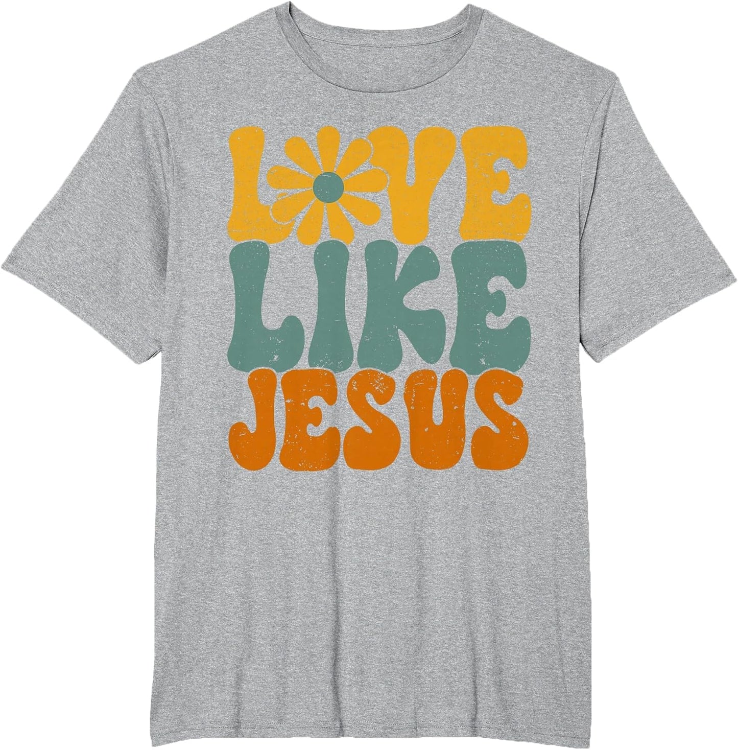 Christian Retro Love Like Jesus Religious Faith God 70s
