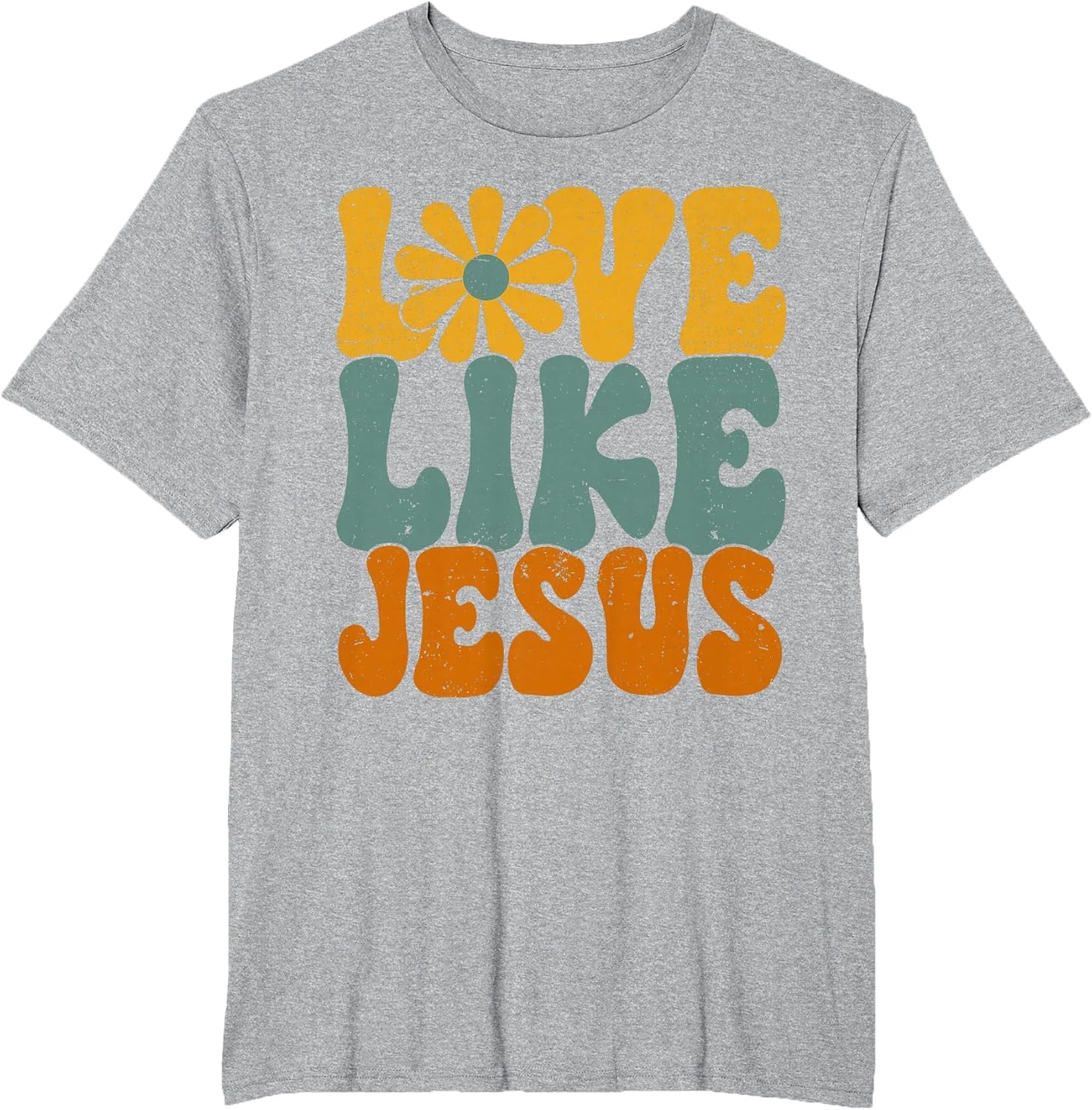 Christian Retro Love Like Jesus Religious Faith God 70s
