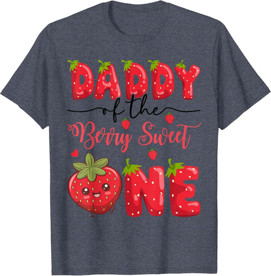 Daddy of The Berry Sweet One Strawberry First Birthday