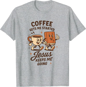 Coffee and Jesus Retro Christian Faith Based Coffee Lover
