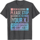 Dear Algebra Find X Ask Y Funny Math Nerd Pun Quote Humor