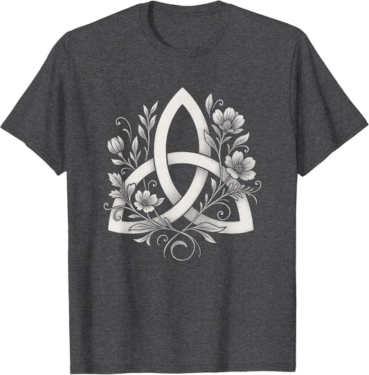 Celtic Knot Triquetra Druid Floral Flowers Pagan Symbol Art