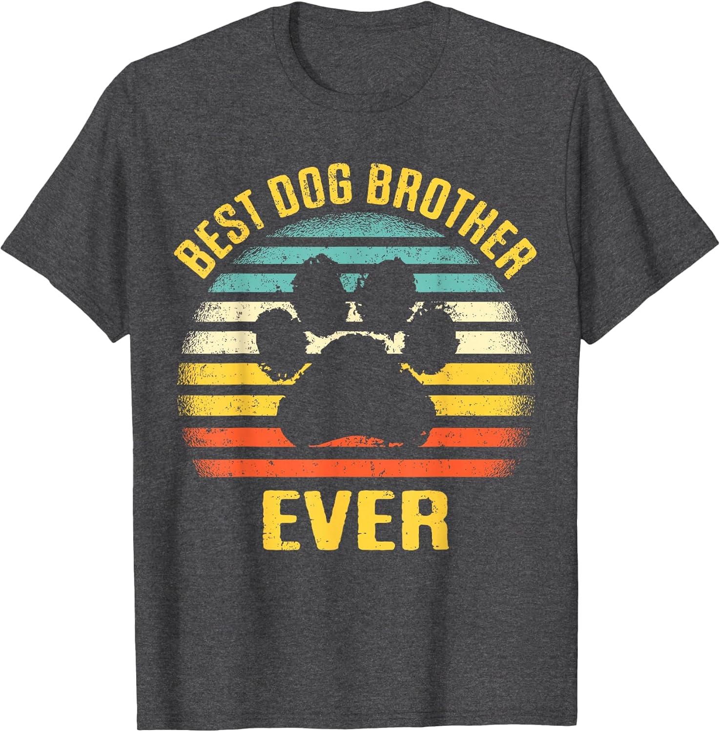 Best Dog Brother Ever Retro Paw Puppy Lover