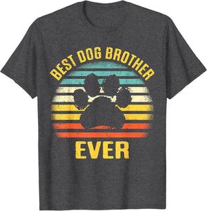 Best Dog Brother Ever Retro Paw Puppy Lover