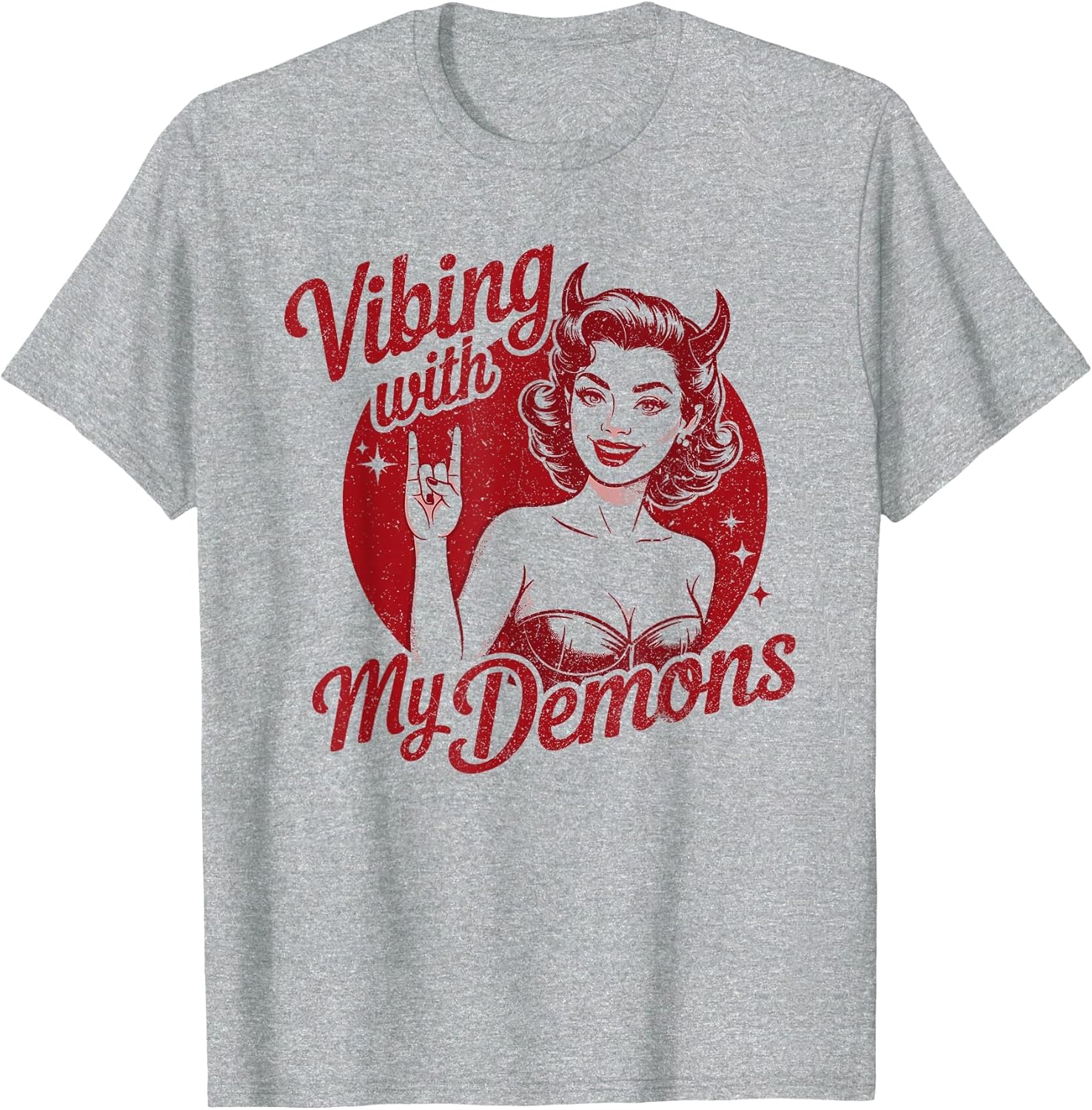 Vibing with My Demons Retro Devil Girl