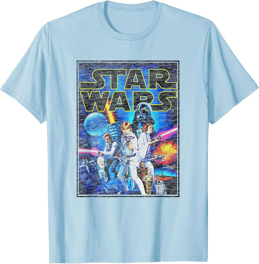Star Wars A New Hope Vintage Color Jedi Movie Poster