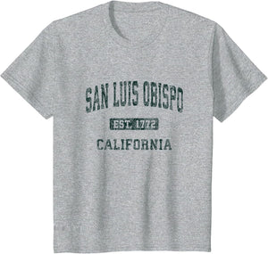 San Luis Obispo California CA Vintage Athletic Sports Design