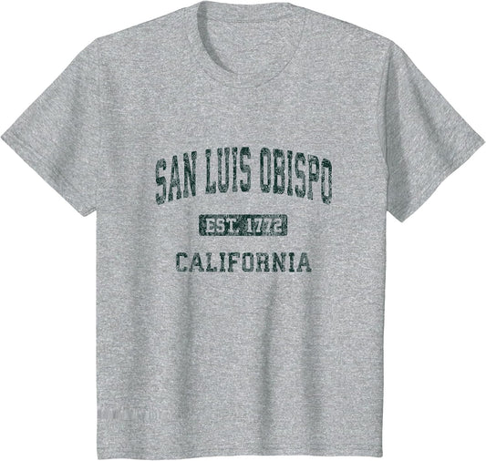 San Luis Obispo California CA Vintage Athletic Sports Design