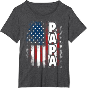 Papa American Flag Fathers Day from Grandkids Son Daughter