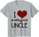 I Love My Uncle Heart Plaid for Babies and Toddlers