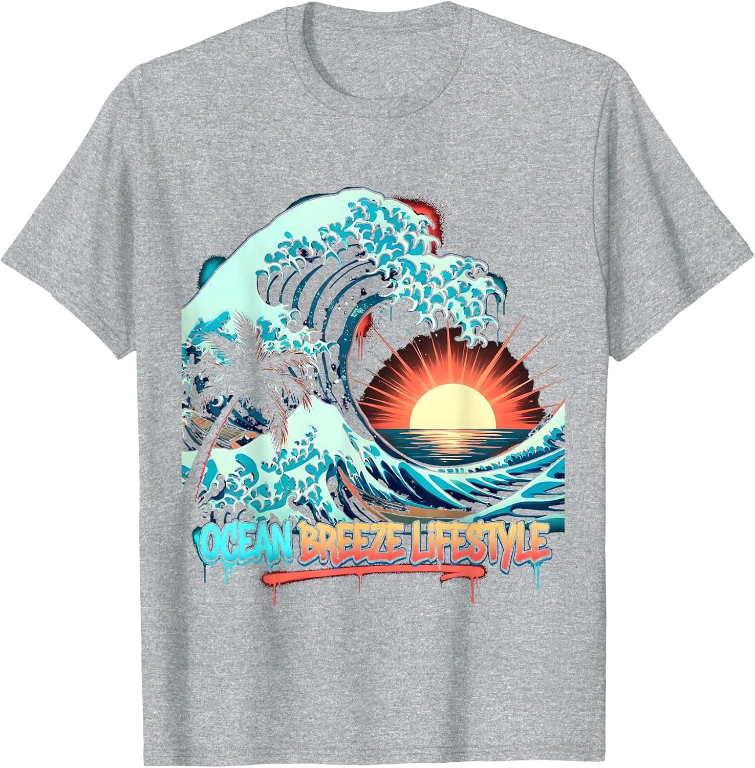 Ocean Breeze Lifestyle Beach Graphic Design