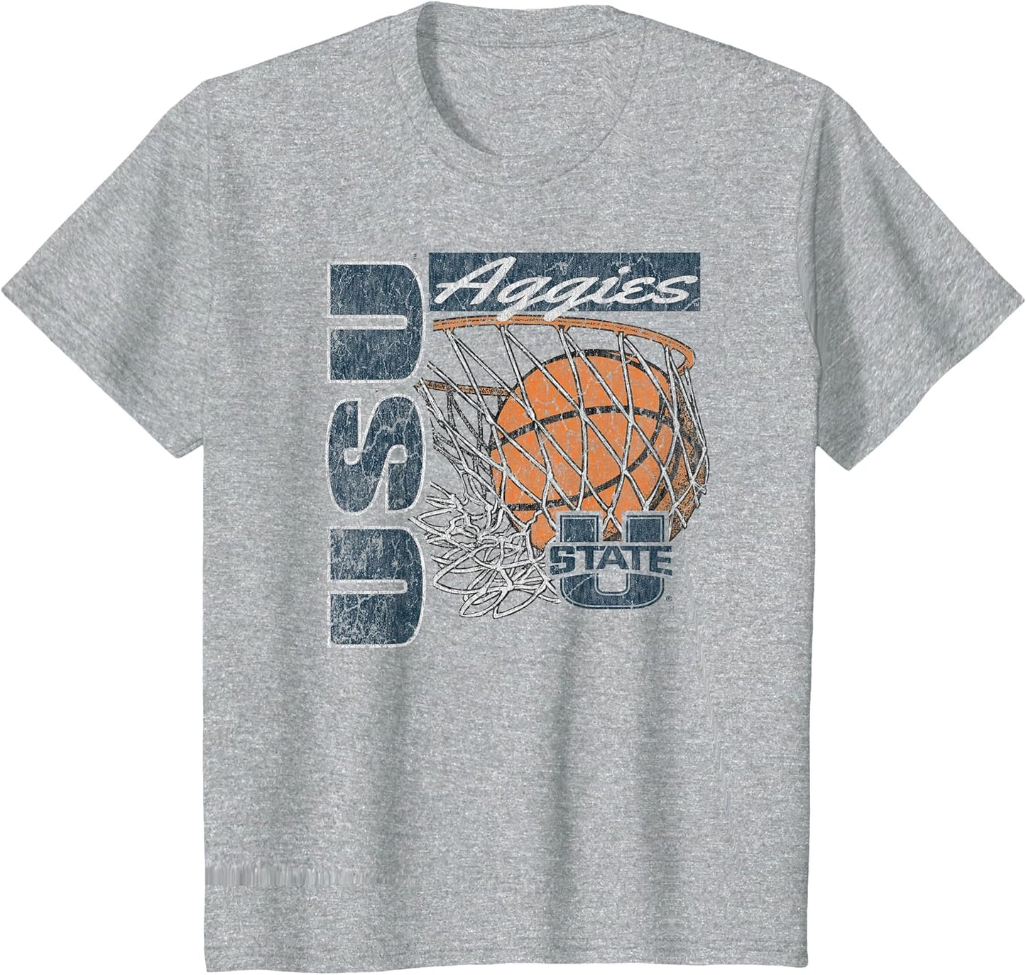 Utah State Aggies Vintage Basketball 90's Gray