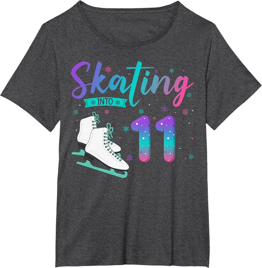 11 Year Old Girl Ice Skating Into 11th Birthday