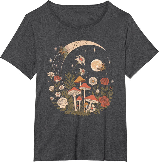 Goblincore Dark Cottage core Moon Mushrooms Aesthetic