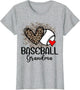 Baseball Grandma Funny Leopard Heart Proud Baseball Grandma