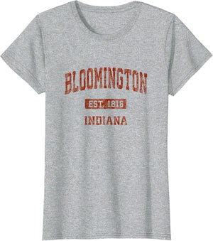 Bloomington Indiana in Vintage Athletic Sports Design