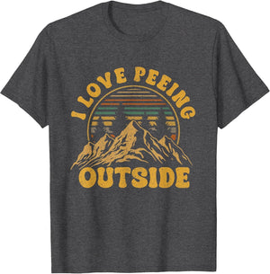 I Love Peeing Outside Funny Camping Shirts Hiking