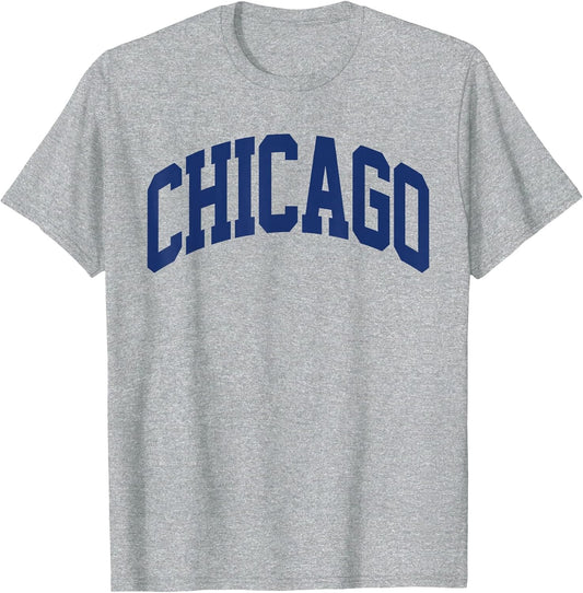 Retro Chicago Throwback Classic Chicago Men Women Blue