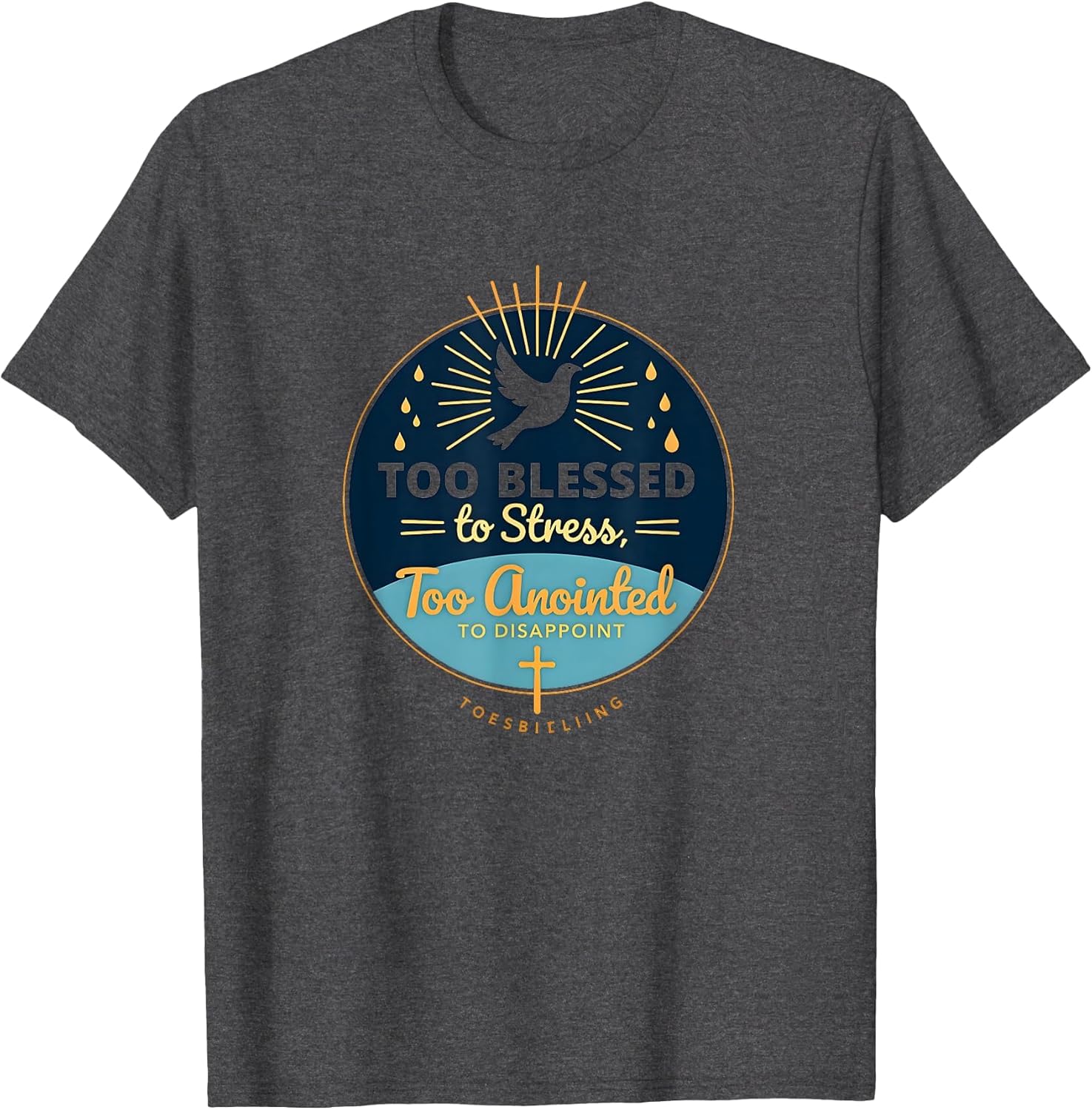 Christian Faith Too Blessed To Stress Inspirational Quote