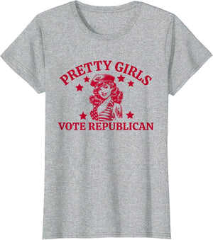 Pretty Girls Vote Republican Funny Conservative Patriotic