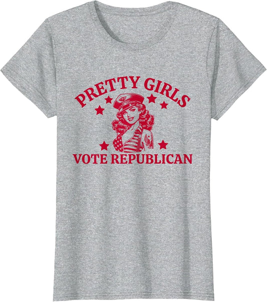 Pretty Girls Vote Republican Funny Conservative Patriotic