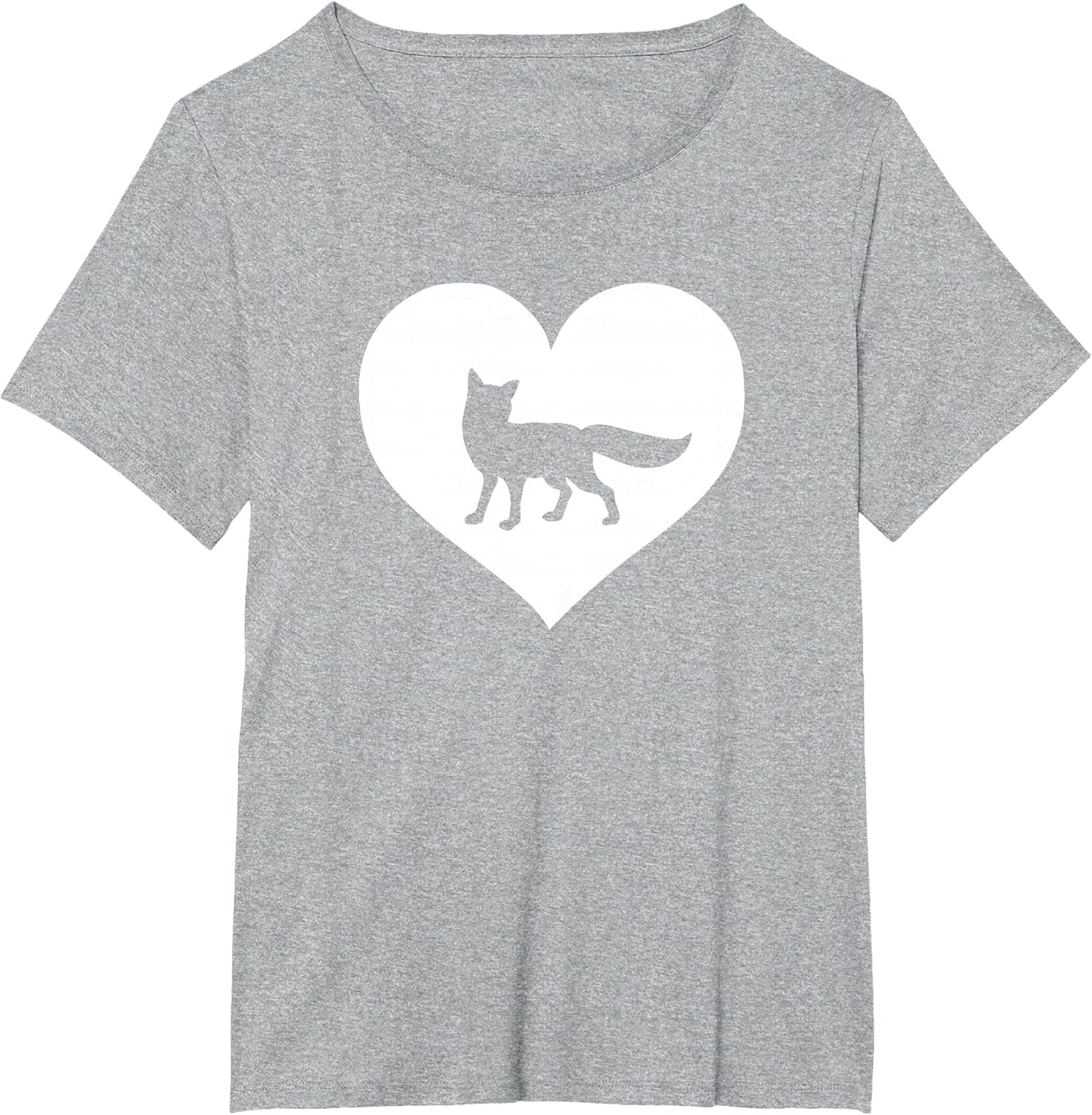 A Cute Purple or Pink Fox , Women's Plus, Heather Grey, 1X