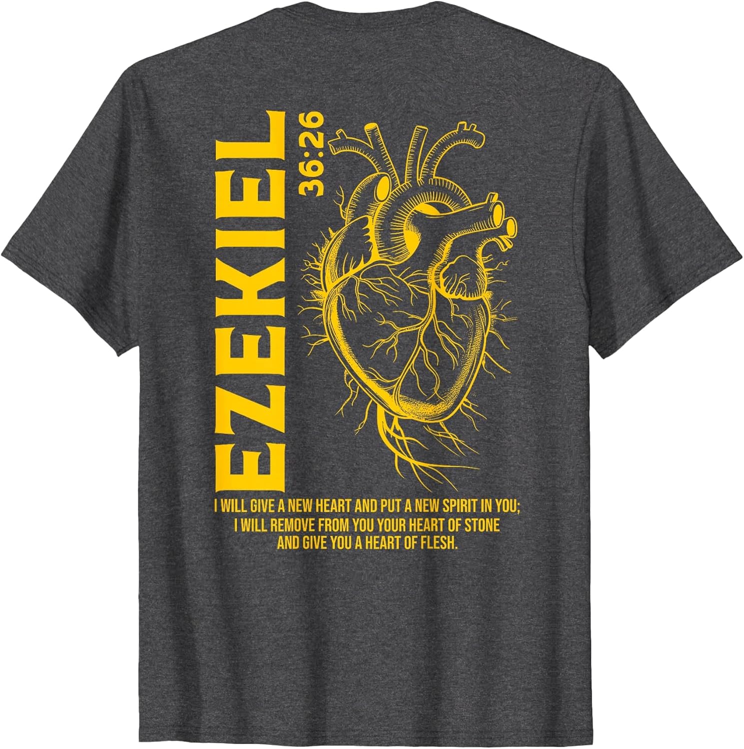 Vintage Ezekiel 36-26 Heart of Flesh Bible Verse Christian