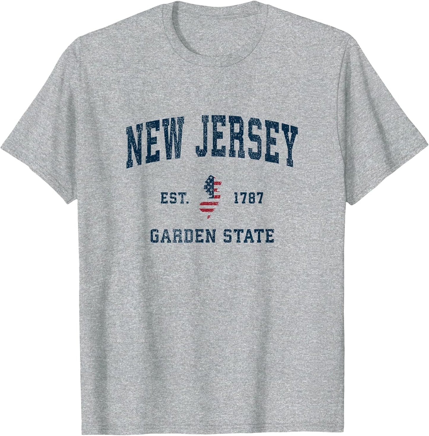 New Jersey Vintage American Flag USA Sports Design