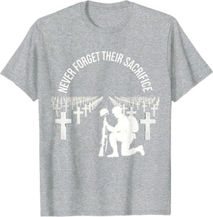 Never Forget Their Sacrifice Memorial Day Design